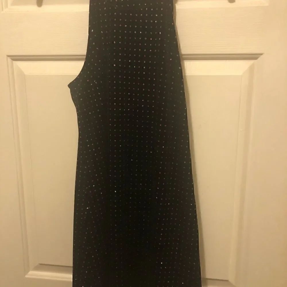 47-Little black halter dress with sparkles. - Picture 2 of 6